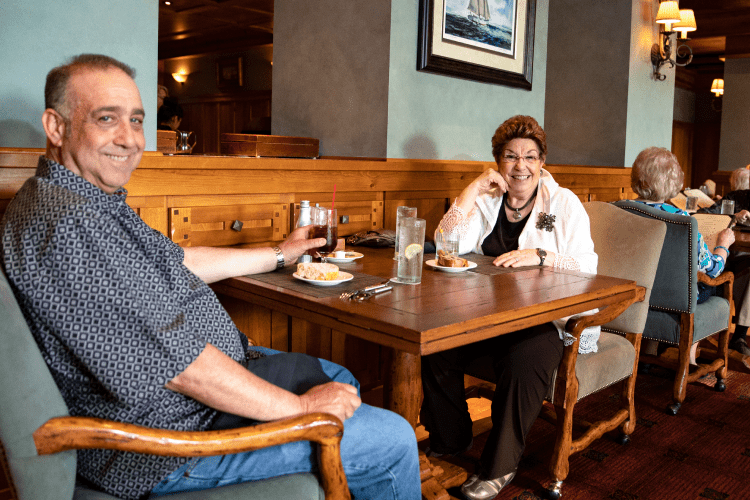 Couple dining at The Grille