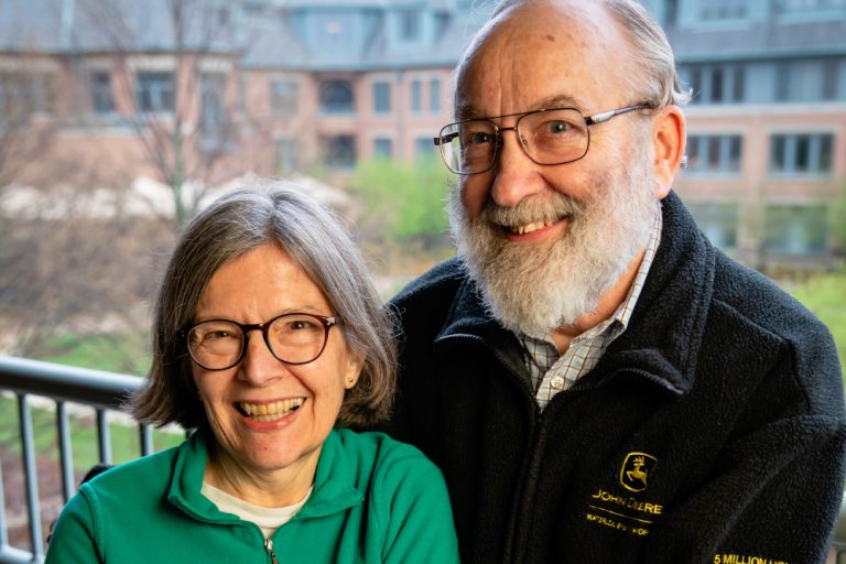 Dorothy and Richard on their deck