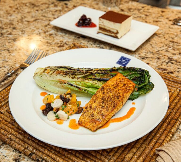 Salmon and greens