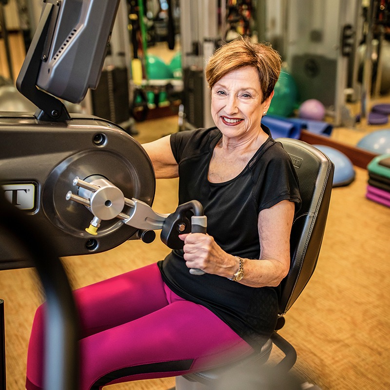 Garlands Member using fitness equipment