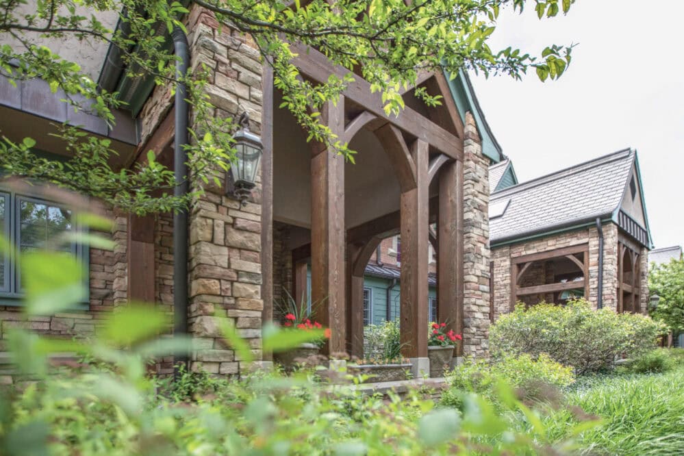 Villa porch side view