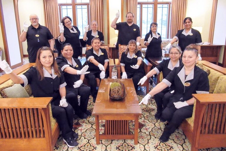 The Garlands white glove certified cleaning staff
