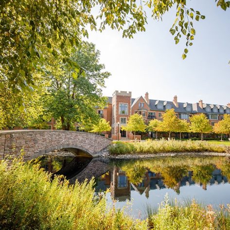 view of memory bridge and the reflecting pond