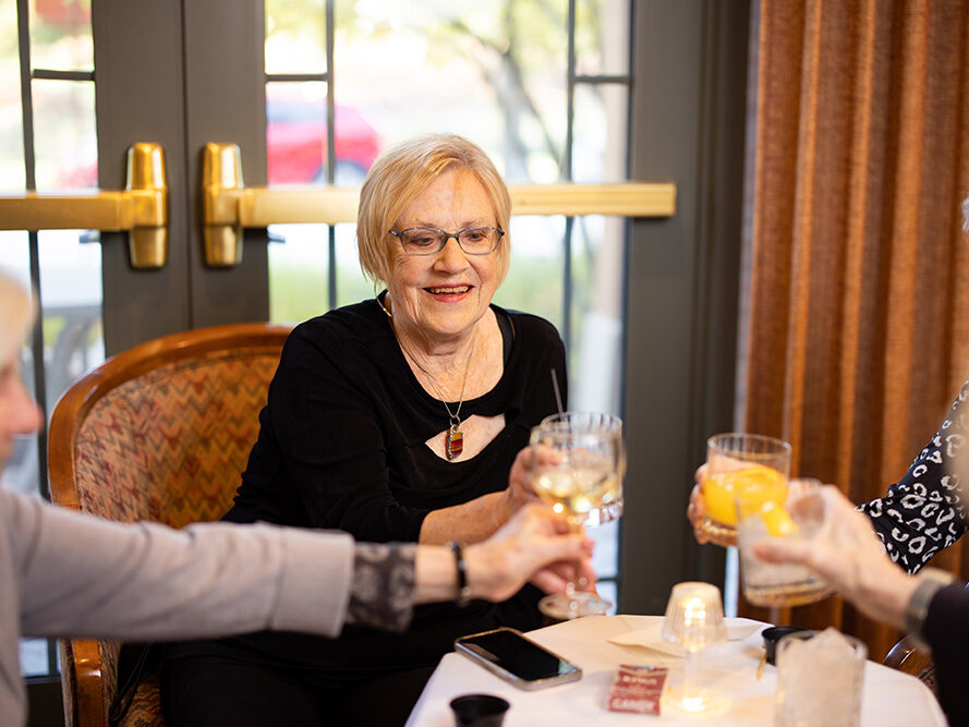 Garlands members toasting