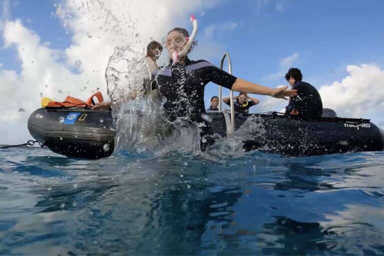 Karen Robinson Jumping into water