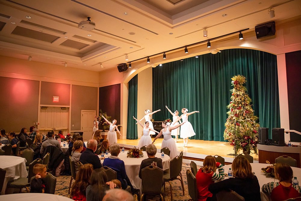 A live performance of dancers on stage