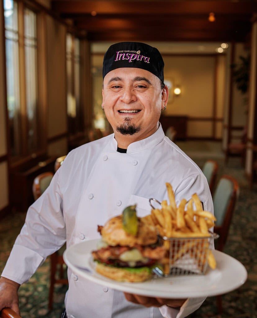 Clever with his award winning Burger