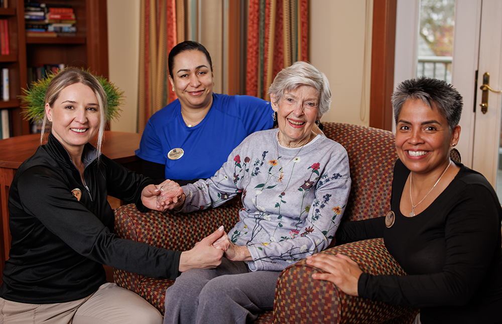 Senior Assisted Living Member with staff