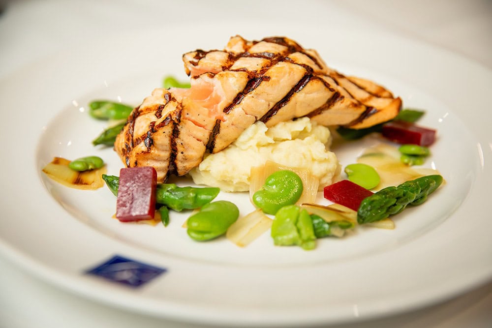 Salmon and lima beans