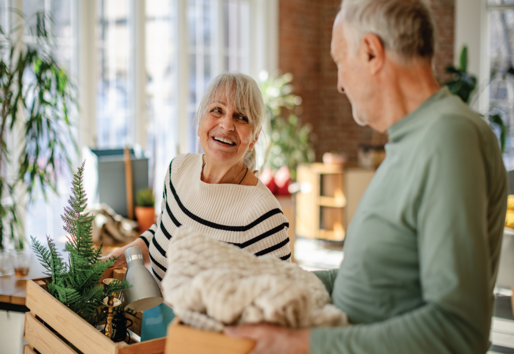 Couple getting ready to move