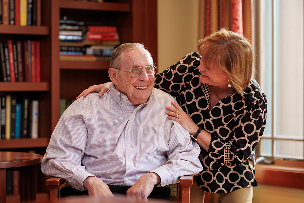 Senior man relaxing at Prairieview