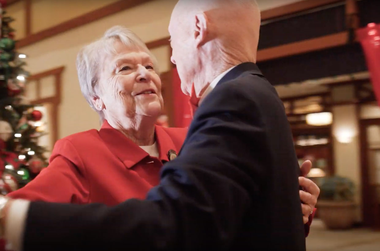 'Twas the Night Before Christmas . . . at The Garlands 1 John and Barbara dancing