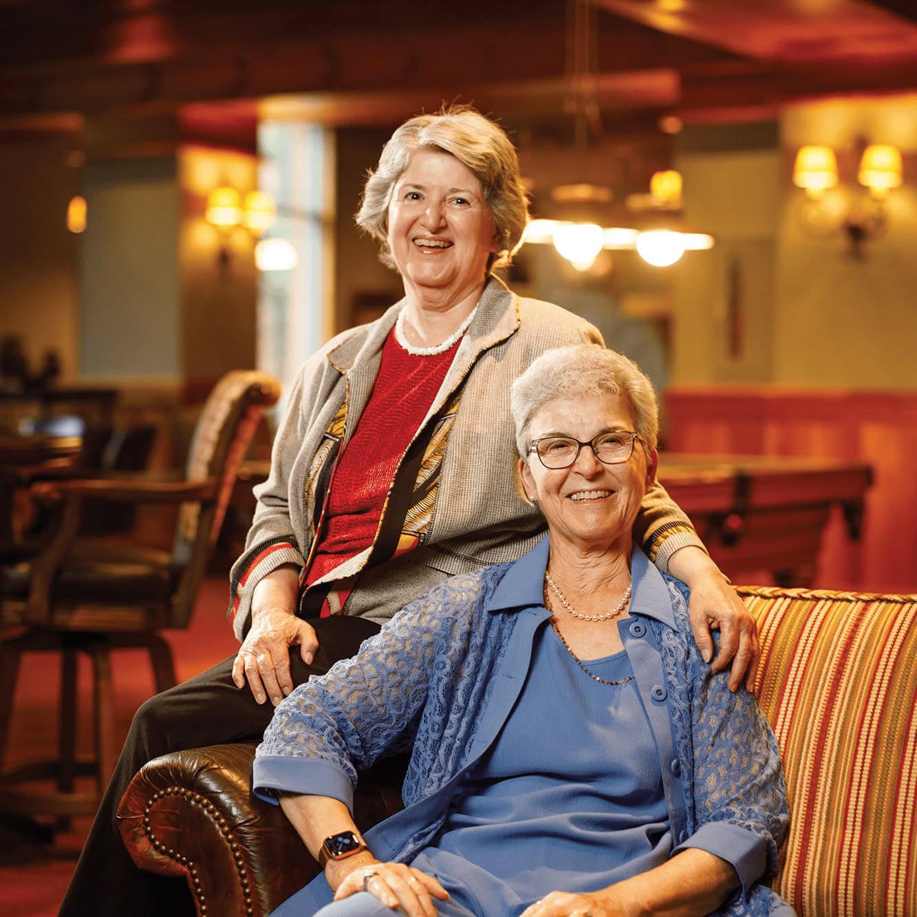 Sally Nutini posing with her sister MaryLou Nunamaker