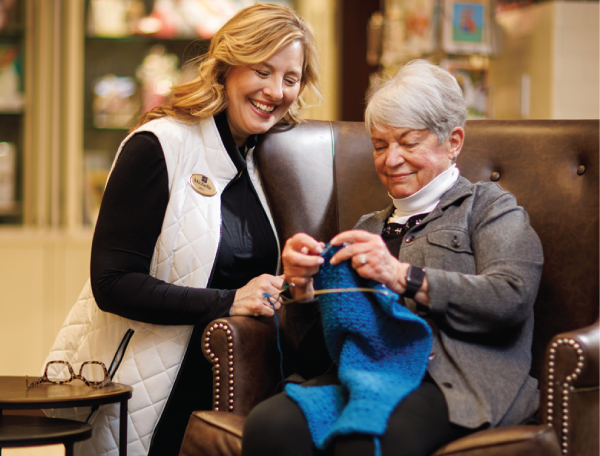 Garlands Overview and Moving Made Easy Seminar 4 Senior woman learning how to crochet