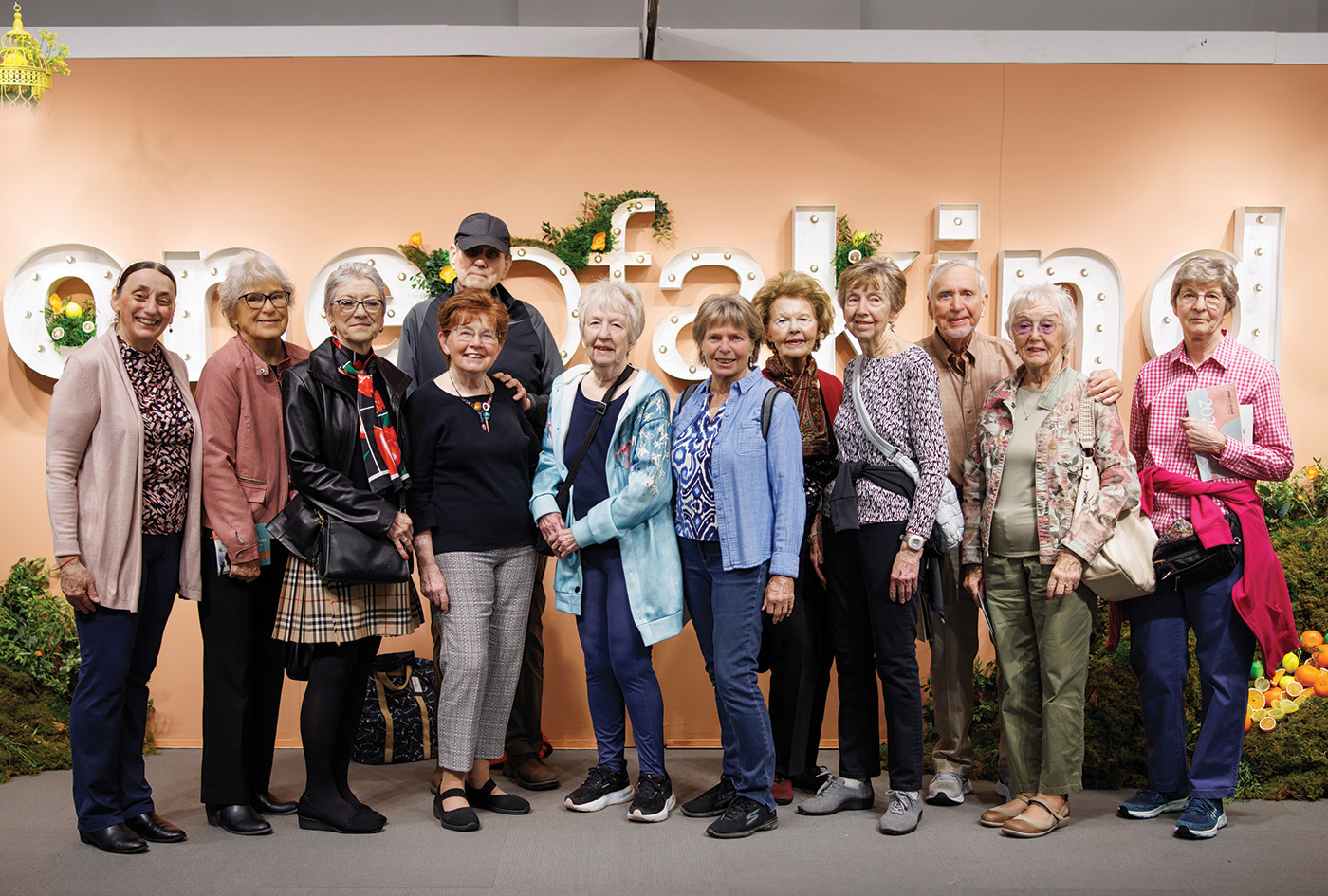 Group on an art outing